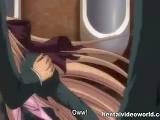 Tranny fucked in school toilet on hentai movie