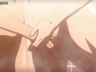 ボインの アニメ レズビアン 摩擦 と シェアリング ディック