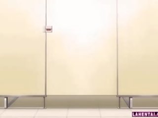 Hentai mädchen wird gefickt aus hinter auf öffentlich toilette