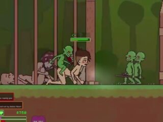 Captivity &vert; 舞台 3 &vert; 裸 女 survivor fights 她的 方法 通過 lascivious goblins 但 fails 和 得到 性交 硬 吞嚥 liters 的 附帶 &vert; 無盡 遊戲 gameplay p3