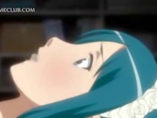 3d animen flicka få slickade och körd i närbilder