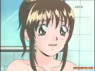 Captive Hentai Coed Gets Dildoed Her Wetpussy