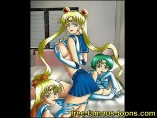 Sailormoon lesbička orgie