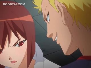 Excited hentai mademoiselle getting her squirting cunt teased