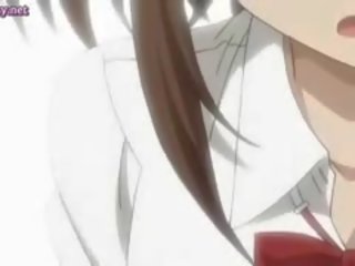 Tonårs animen sweety tar hård hammer