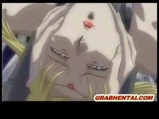 Blondynka hentai exceptional brutalnie macki pieprzony