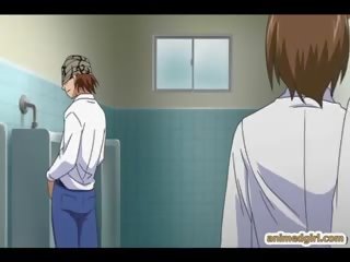 Bigboobs anime meilužis splendid dulkinimasis į as tualetas